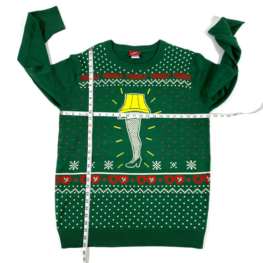 A Christmas Story Fragile Leg Lamp Ugly Christmas Sweater - size XL - Picture 8 of 15